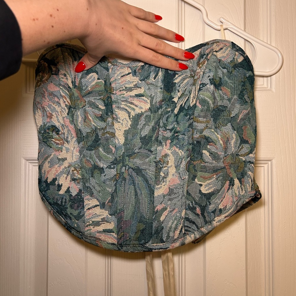 Tic Toc Floral Tapestry Corset Top